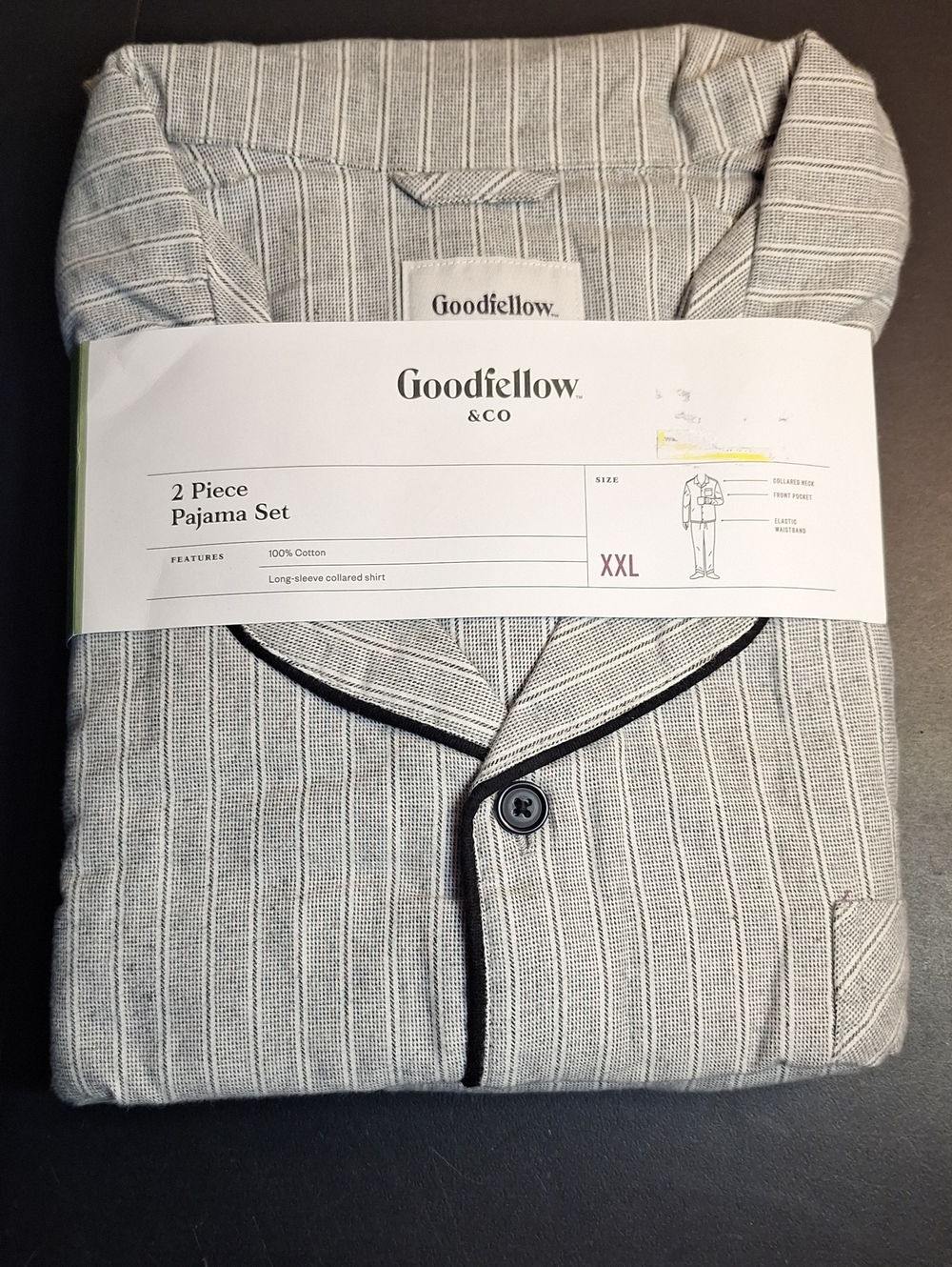 NWT Goodfellow 2 Piece Striped Cotton Pajama Set